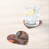 patroon abstract bruin kartonnen onderzetters (Insitu)