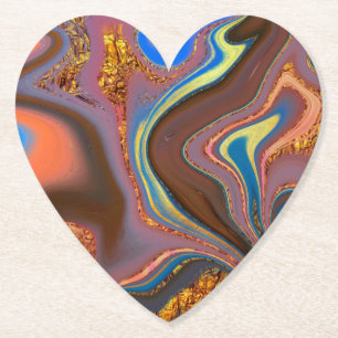 patroon abstract bruin kartonnen onderzetters