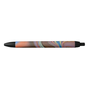 patroon abstract bruin zwarte inkt pen