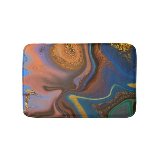 patroon abstract gemarmerd badmat (Voorkant)