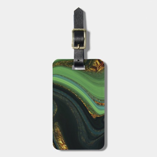 patroon abstract gemarmerd bagagelabel (Voorkant verticaal)