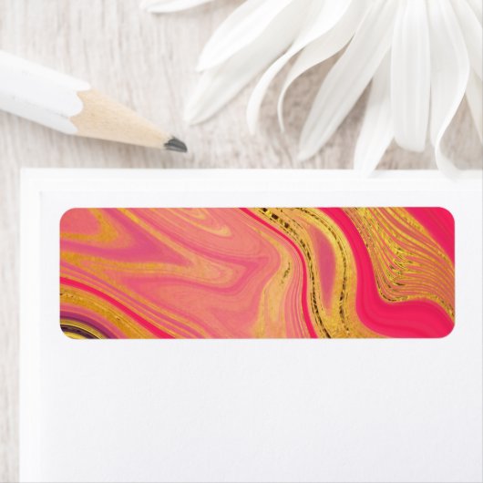 patroon abstract gemarmerd etiket (Insitu)