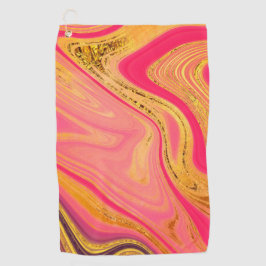 patroon abstract gemarmerd golfhanddoek