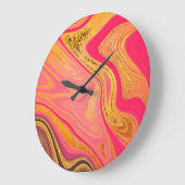 patroon abstract gemarmerd grote klok (Hoek)