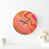patroon abstract gemarmerd grote klok (Huis)