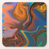 patroon abstract gemarmerd kartonnen onderzetters (Voorkant)