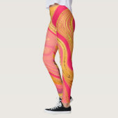 patroon abstract gemarmerd leggings (Links)