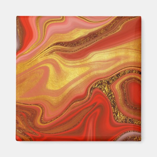 patroon abstract gemarmerd magneet (Voorkant)