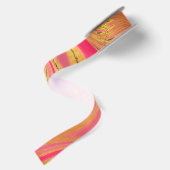 patroon abstract gemarmerd satijnen lint (Achterkant)