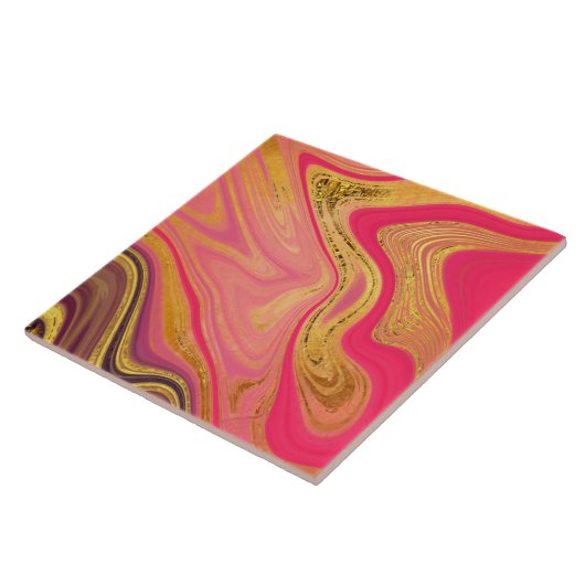 patroon abstract gemarmerd tegeltje (Zijkant)