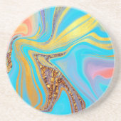 patroon abstract gemarmerd zandsteen onderzetter (Voorkant)