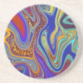 patroon abstract gemarmerd zandsteen onderzetter (Voorkant)