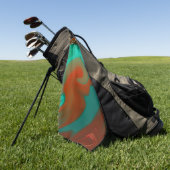 patroon abstract. golfhanddoek (Groen)