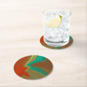 patroon abstract ronde kartonnen onderzetter (Insitu)