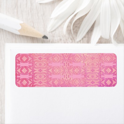 patroon abstract roze etiket (Insitu)