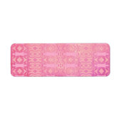 patroon abstract roze etiket (Voorkant)