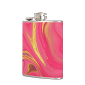 patroon abstract roze heupfles (Links)