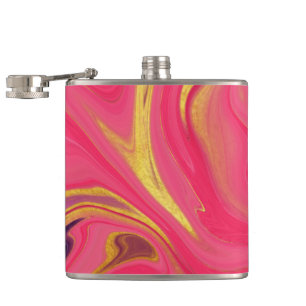 patroon abstract roze heupfles