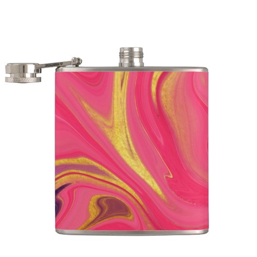 patroon abstract roze heupfles (Geopend)
