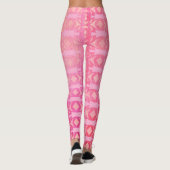 patroon abstract roze leggings (Achterkant)