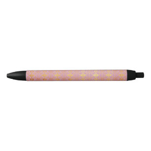 patroon abstract roze zwarte inkt pen