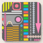 Patroon abstract Technology Control Panel Bier Onderzetter (Voorkant)