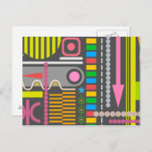 Patroon abstract Technology Control Panel Briefkaart (Voorkant / Achterkant)