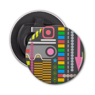 Patroon abstract Technology Control Panel Button Flesopener