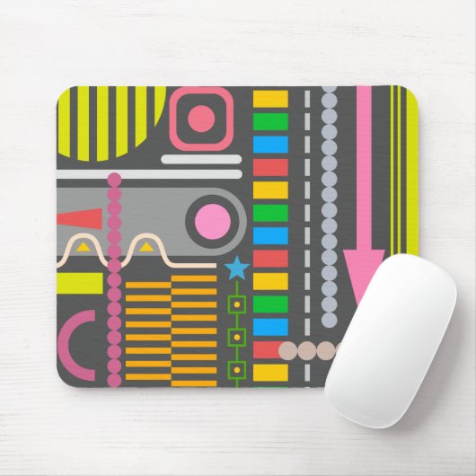 Patroon abstract Technology Control Panel Muismat (Met muis)