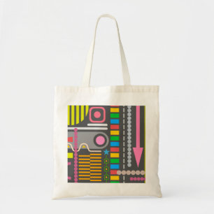 Patroon abstract Technology Control Panel Tote Bag