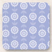 Patroon Abstracte kunst paarse bloembloemen Bier Onderzetter (Voorkant)
