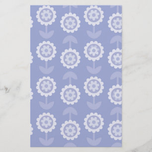 Patroon Abstracte kunst paarse bloembloemen Briefpapier