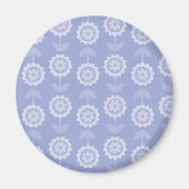 Patroon Abstracte kunst paarse bloembloemen Magneet (Voorkant)