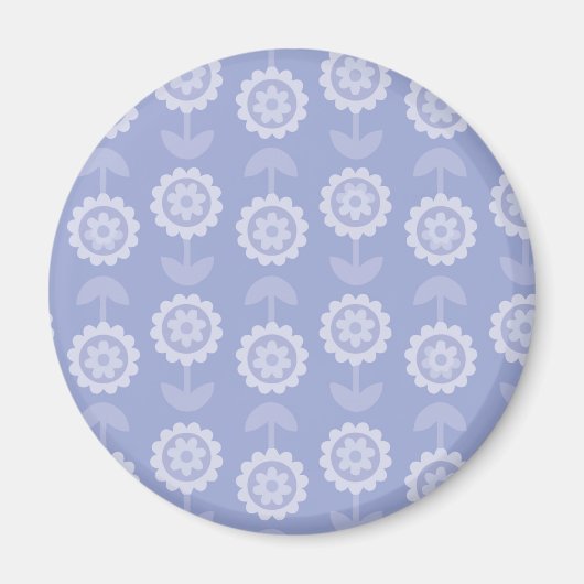 Patroon Abstracte kunst paarse bloembloemen Magneet (Voorkant)