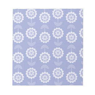 Patroon Abstracte kunst paarse bloembloemen Notitieblok