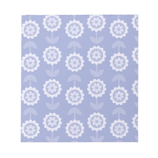 Patroon Abstracte kunst paarse bloembloemen Notitieblok (Voorkant)