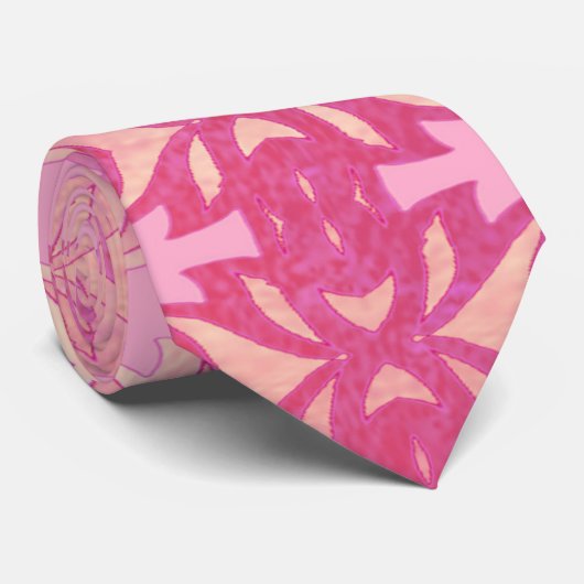 patroon abstracte roze stropdas (Opgerold)
