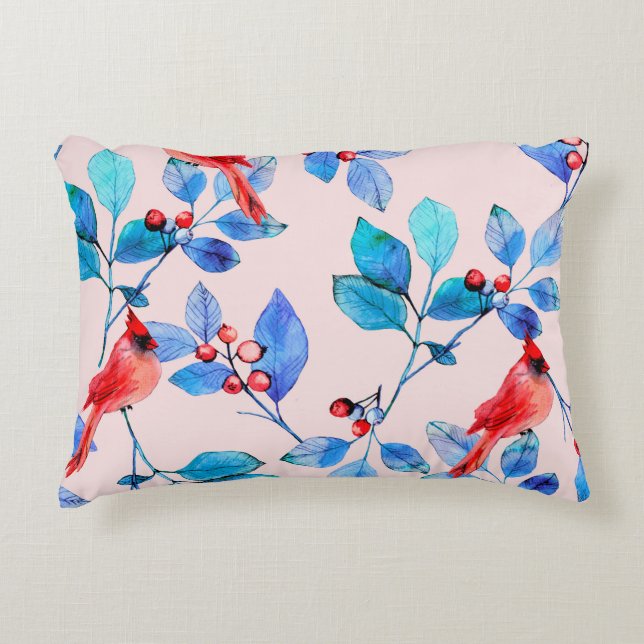 patroon achtergrond abstract rood caleidoscoop ont accent kussen (Voorkant)