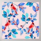 patroon achtergrond abstract rood caleidoscoop ont poster (Voorkant)