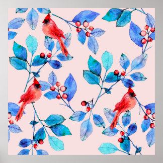 patroon achtergrond abstract rood caleidoscoop ont poster