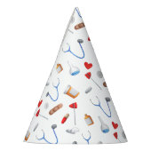 Patroon afstuderen van verpleegkundigen feesthoedjes (Links)