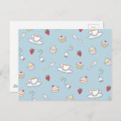Patroon 'Aftermiddag Tea' Briefkaart (Voorkant / Achterkant)