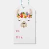 Patroon Alpaca & Flowers Cadeaulabel (Voorkant)