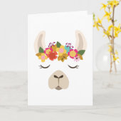 Patroon Alpaca & Flowers Kaart (Gele Bloem)