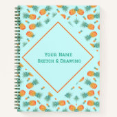 Patroon ananas fruit Notitieboek (Voorkant)