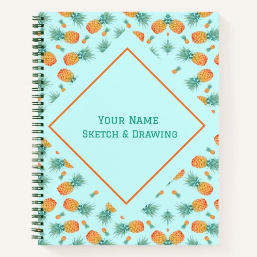 Patroon ananas fruit Notitieboek (Voorkant)