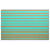 Patroon Aqua en Chocolate Lines Stof (Yard (91,4 cm))
