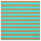 Patroon Aqua en Chocolate Lines Stof (Swatch)