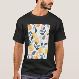  Patroon Art Fruit Citroen Waterverf T-shirt