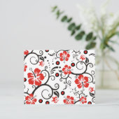 Patroon ARTs - hibiscus decor Briefkaart (Staand voorkant)